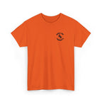 Square Thoughts Goat Emblem | Orange Tee