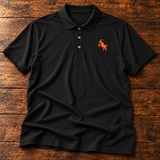 Black stretch polo