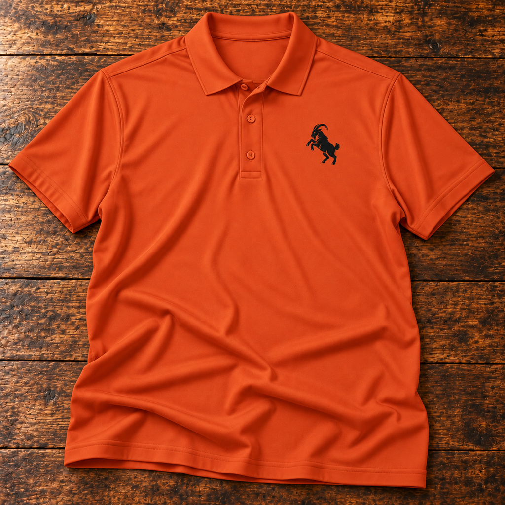 Plain Goat | Orange Performance Polo