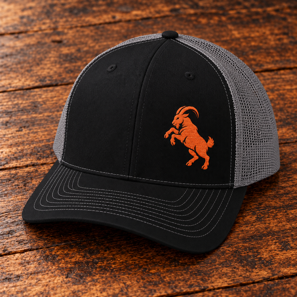 Plain Goat | Black & Charcoal Richardson 112 Hat